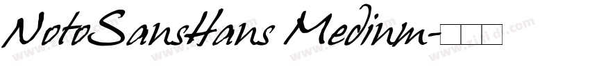 NotoSansHans Medinm字体转换